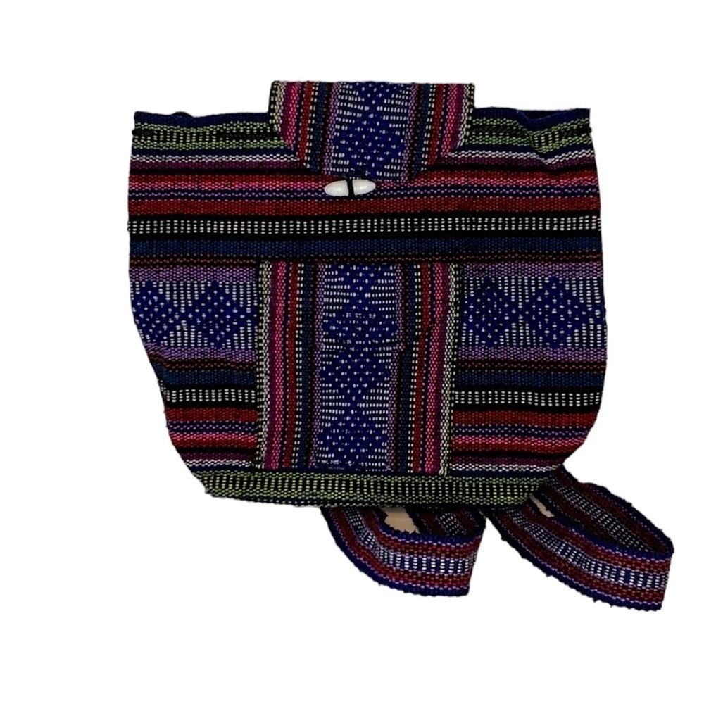 Handmade Woven Baja Mexican Serape Hippie Backpack